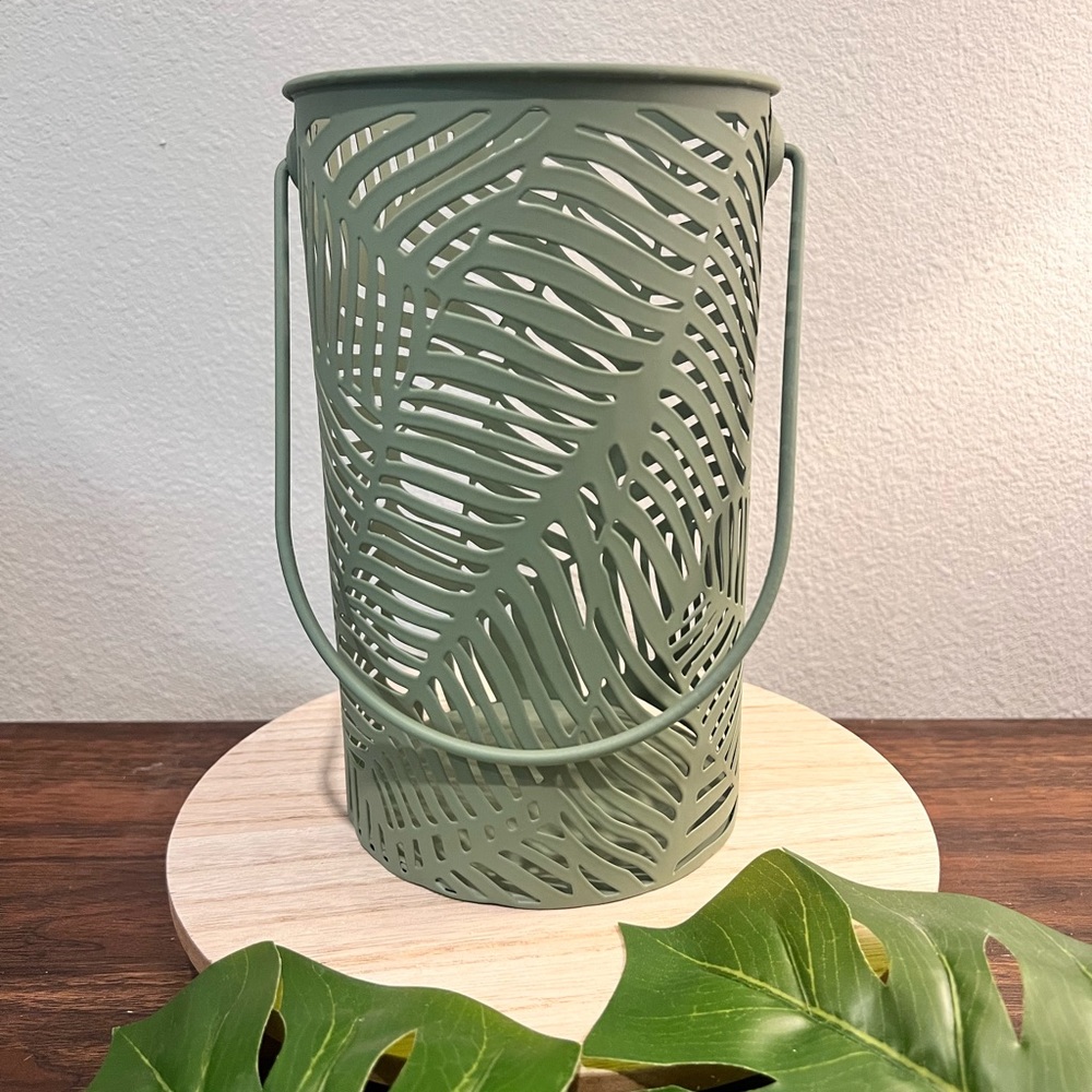 Target Tall Sage Green Metal Palm Lantern